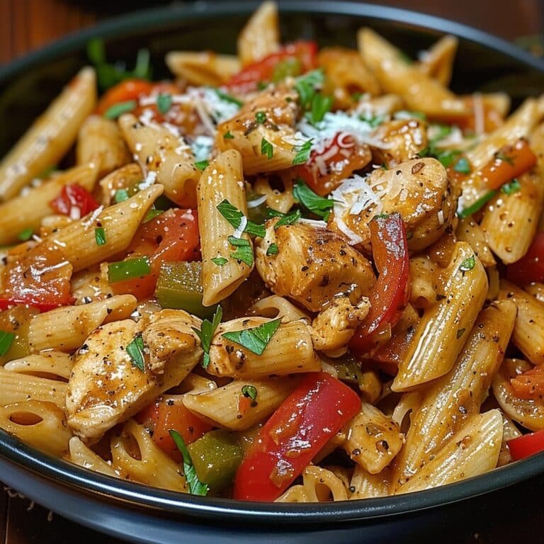 Rasta Pasta with Jerk Chicken and Bell Peppers Recipe