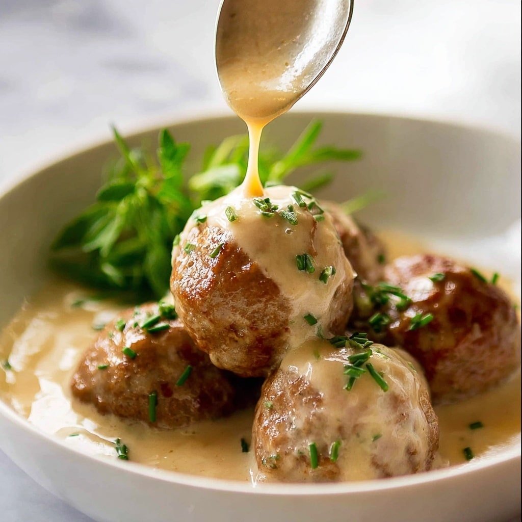 Swedish Meatballs (Homemade IKEA Meatballs) with Creamy Gravy Recipe - Recipe Image