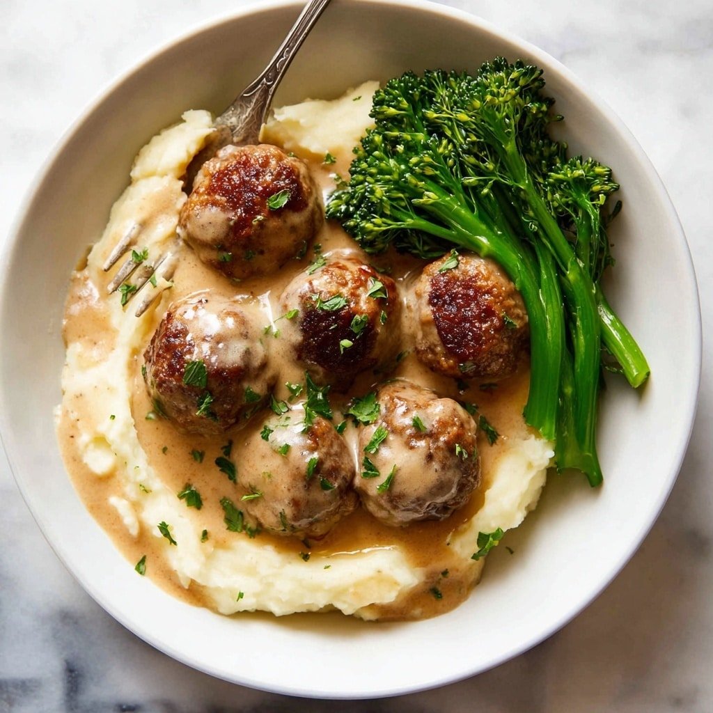 Swedish Meatballs (Homemade IKEA Meatballs) with Creamy Gravy Recipe - Recipe Image