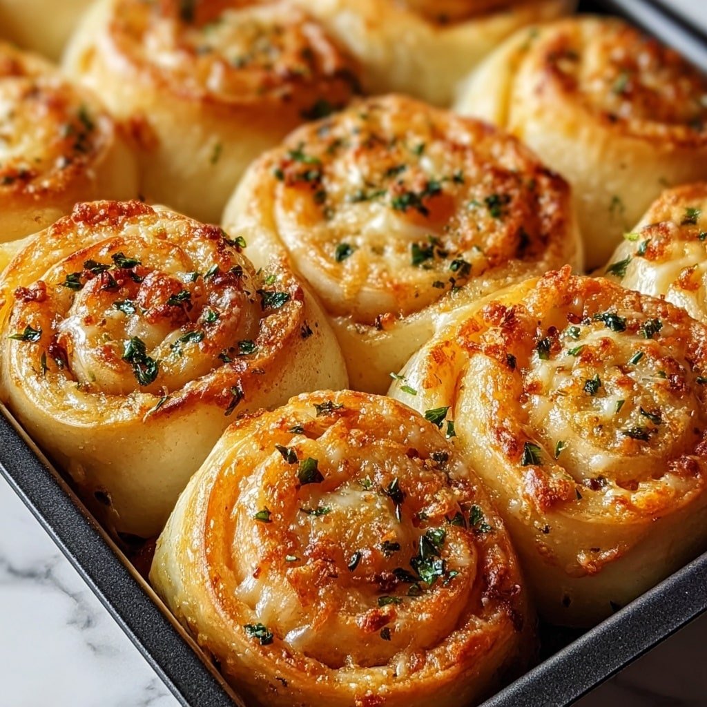 Garlic Parmesan New York Pizza Rolls Recipe - Recipe Image