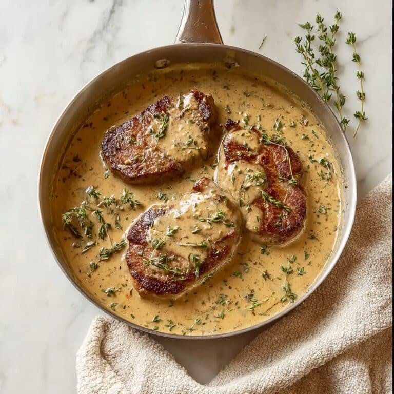 Pan-Fried Pork Chop with Rich Creamy Gravy Recipe