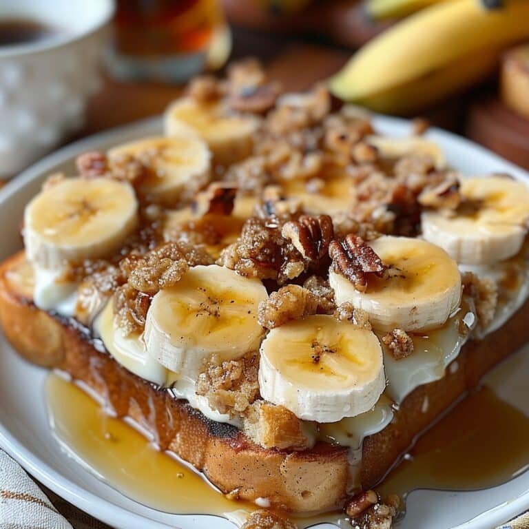 Overnight Baked Banana Toast Casserole with Cinnamon Streusel Recipe