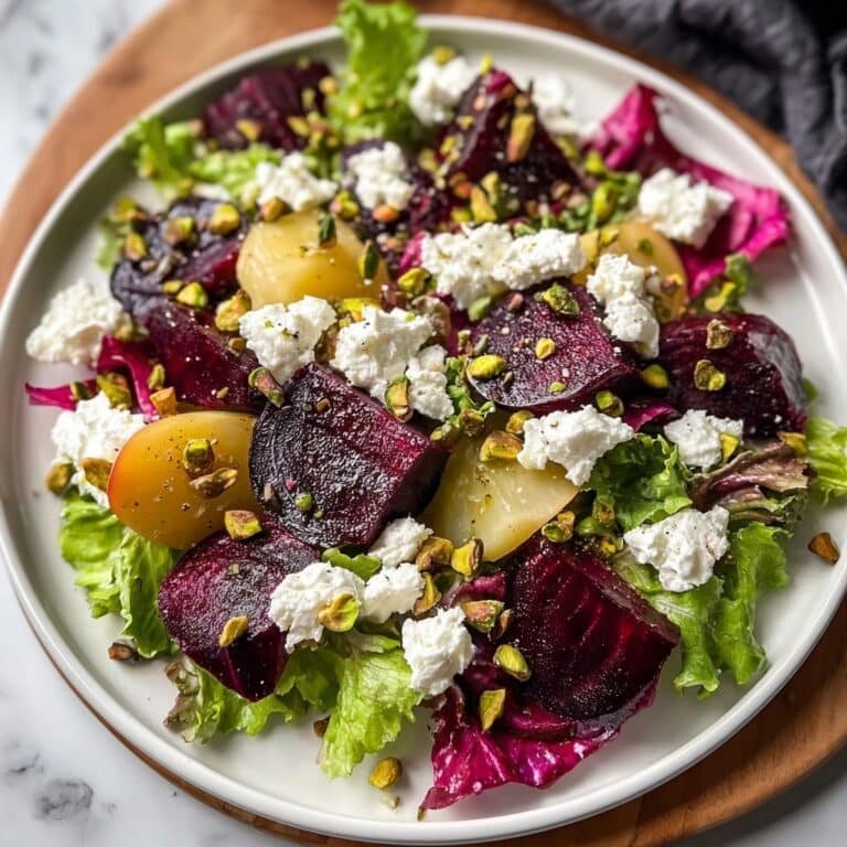 Roasted Beet Salad with Goat Cheese and Pistachios Recipe