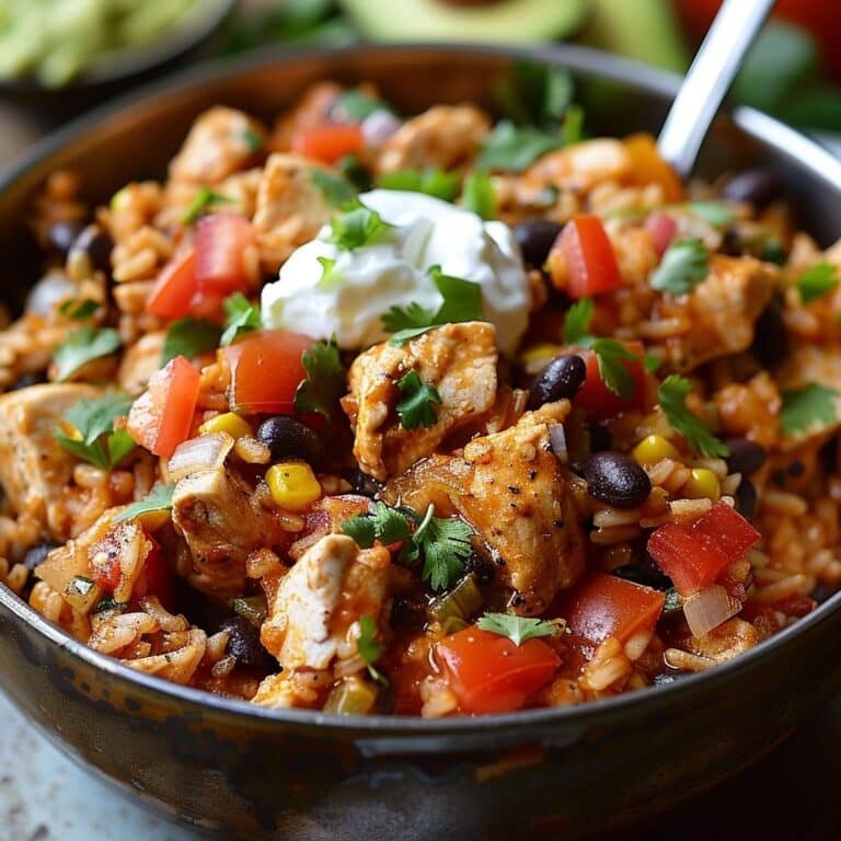 One Pot Chicken Burrito Bowl Recipe