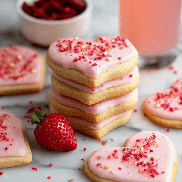 Strawberry Shortbread Cookies with Strawberry Glaze Recipe