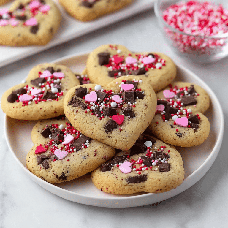 Heart-Shaped Chocolate Chip Cookies Recipe