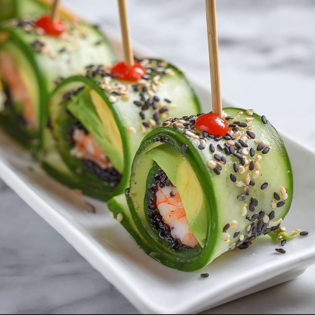 Avocado Cucumber Roll with Shrimp and Wasabi Aioli Recipe - Recipe Image