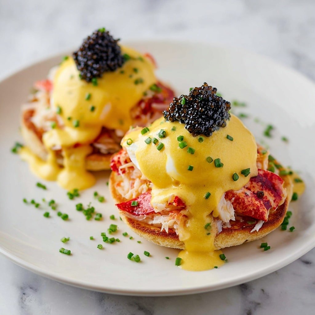 Crab Eggs Benedict with Caviar Recipe - Recipe Image
