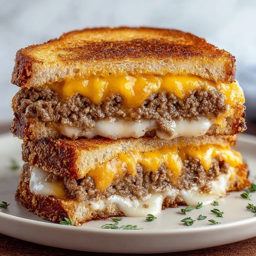 Juicy Patty Melt with Savory Secret Sauce on Marble Rye Recipe - Recipe Image