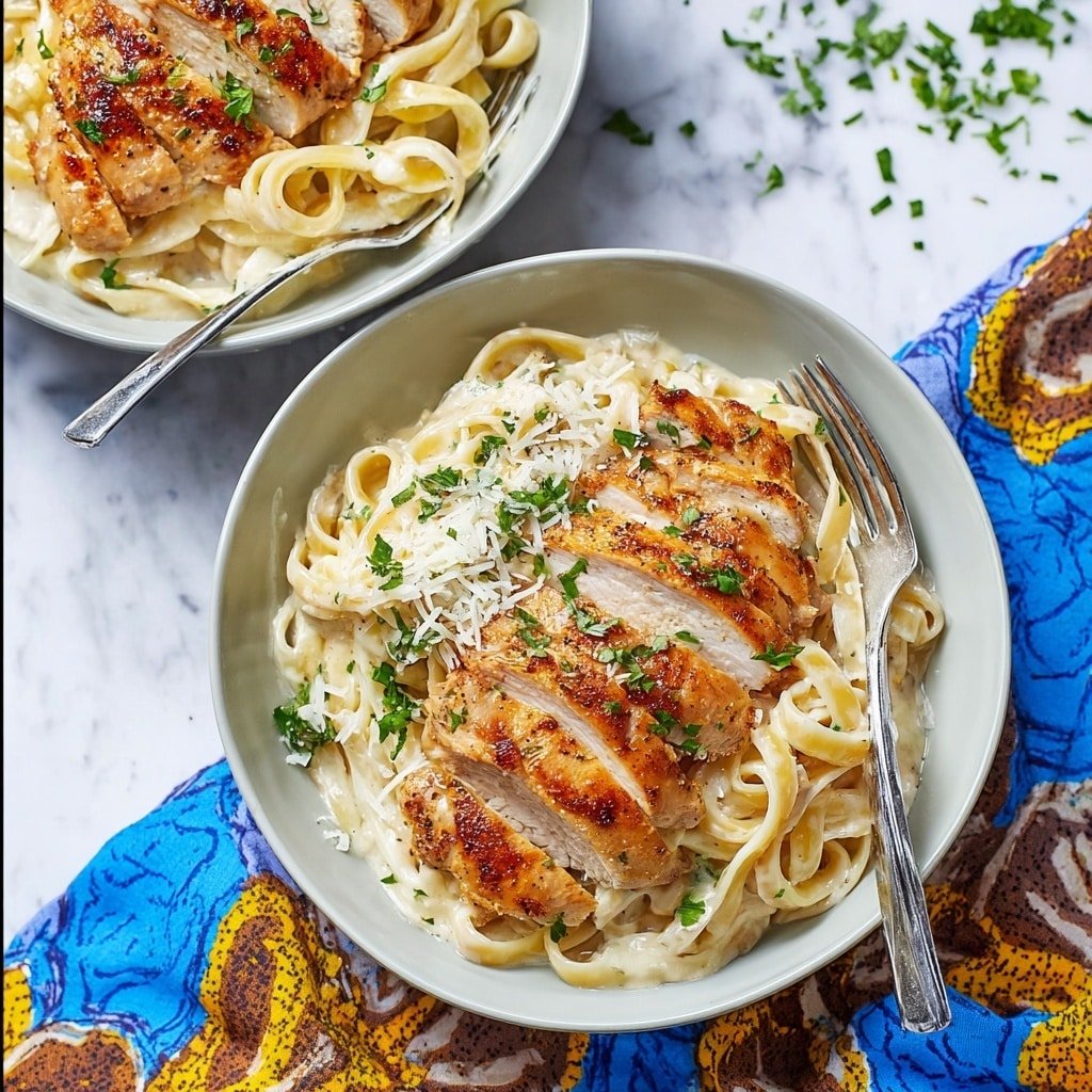 Skinny Chicken Fettuccine Alfredo Recipe - Recipe Image