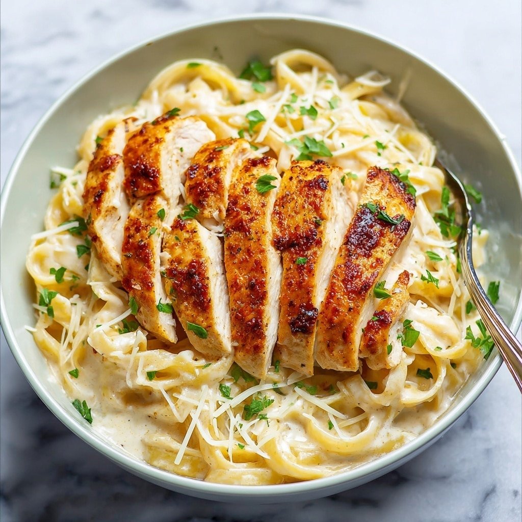Skinny Chicken Fettuccine Alfredo Recipe - Recipe Image